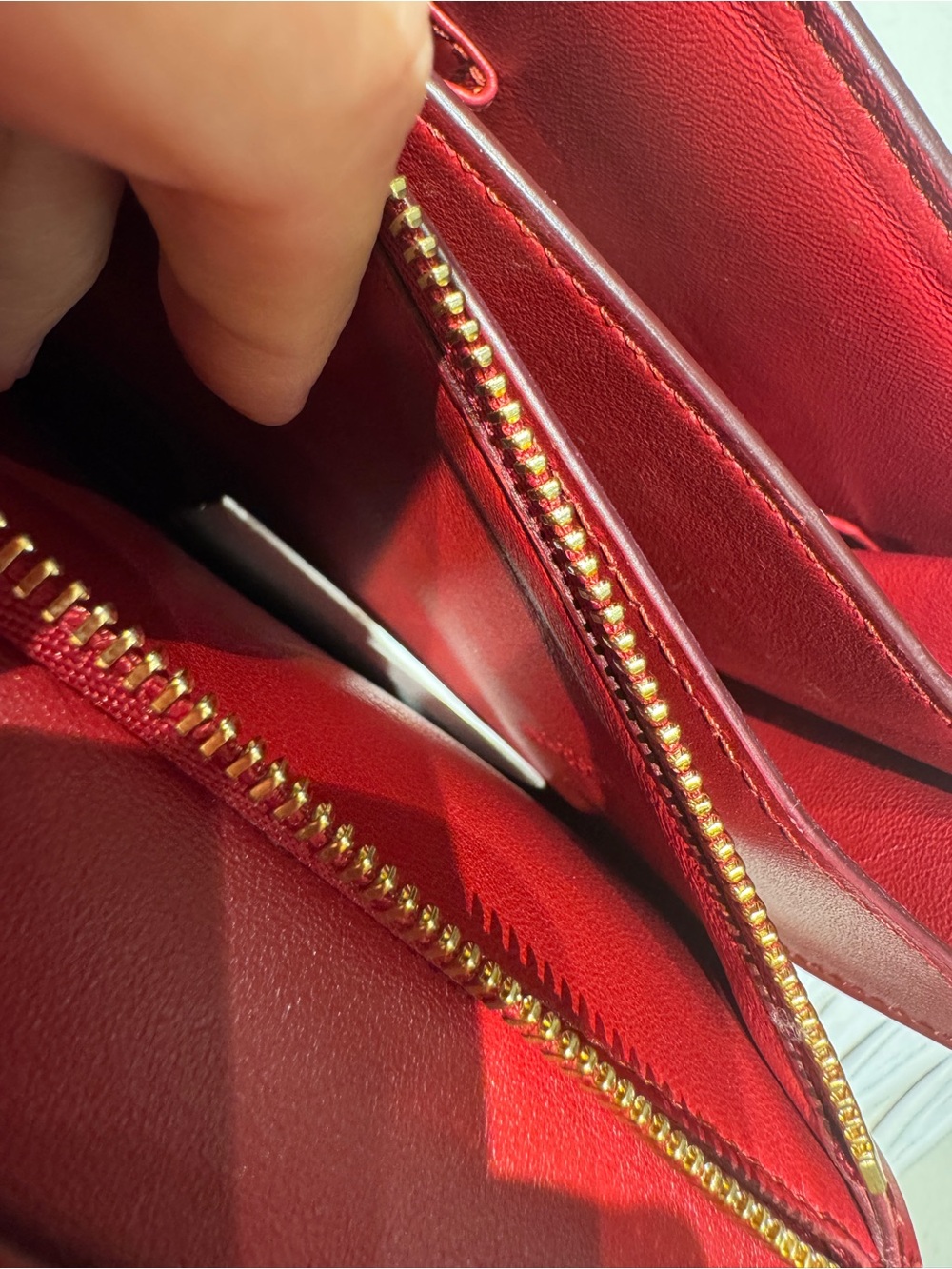 Celine Red Leather Box Bag with Gold Hardware - Picture 12 of 12